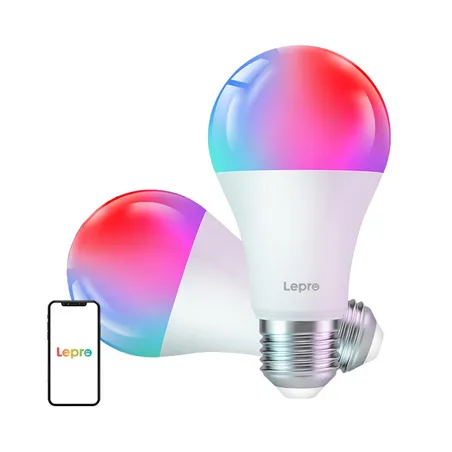 LEPRO B2-2 E27 Wi-Fi LED Bulb, 1100 lm, 2-pack
